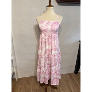 32 DEGREES COOL GIRLS TIERED‎ SUMMER TIE DYE DRESS (PINK TIE DYE M-10/12